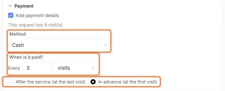Payment method, how often and when it is paid
